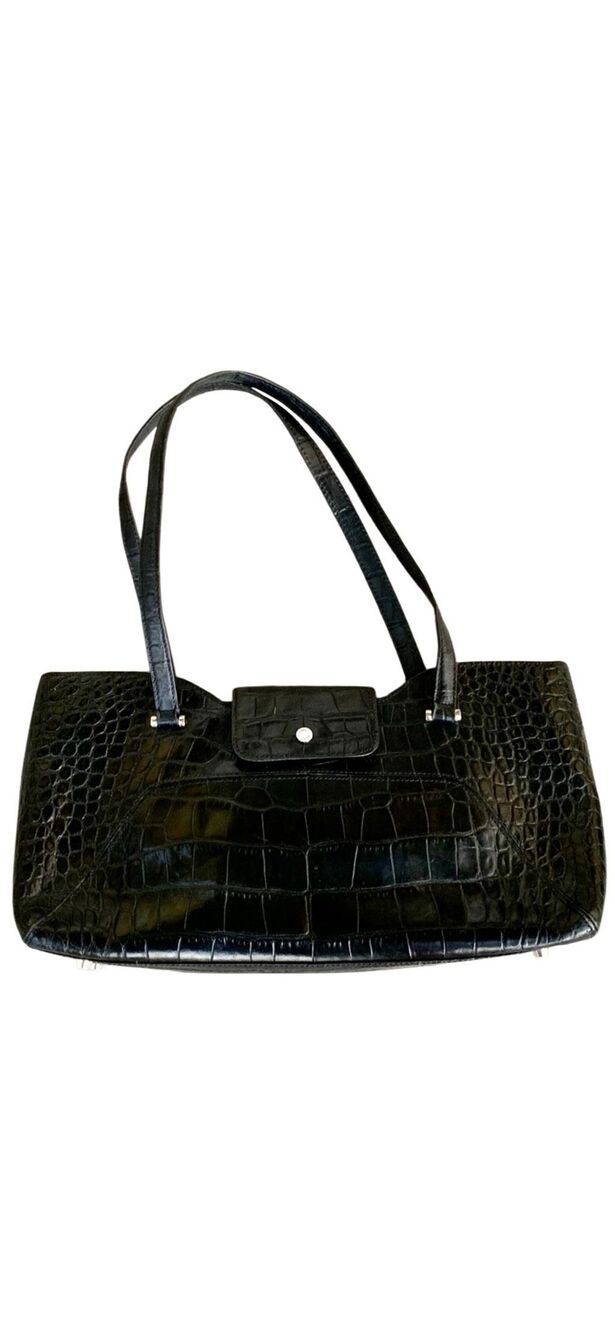 Monsac Crocodile Embossed Handbag